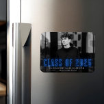 Modern Blue Neon Class of 2025 Photo Graduation Magnet<br><div class="desc">Announce your grad's special achievement with our neon graduation magnets. The modern graduation magnet displays the graduate's horizontal photo with "Class of 2025" in blue neon lettering. Personalize the photo graduation magnet by adding the graduate's name and school name. The graduation photo magnet is perfect for both high school and...</div>