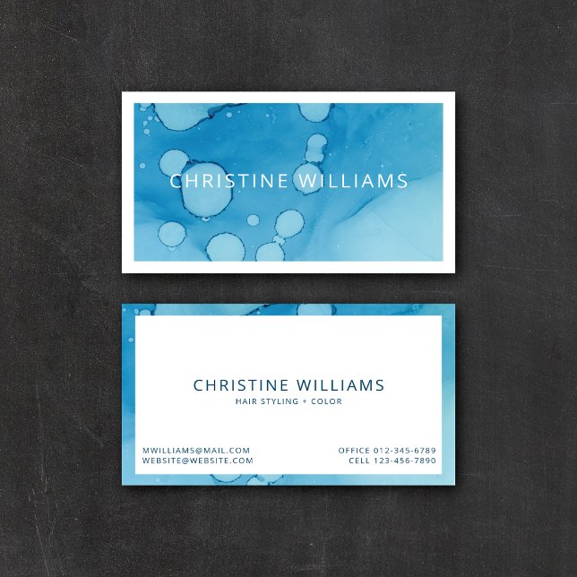 Modern Blue Ocean Border Business Card (Creator Uploaded)