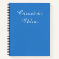 Modern Blue on Ice Blue French Carnet Notebook