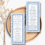 Modern Blue Paisley Wedding Program Rack Card<br><div class="desc">Simple yet elegant, the modern paisley wedding collection is a stunning design featuring a lovely paisley print in a soft blue and white colour, which is perfect for any modern wedding celebration. These programs can be personalised for your special occasion and would make the perfect order of service for your...</div>