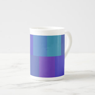 Modern Blue Palette Pattern Bone China Mug
