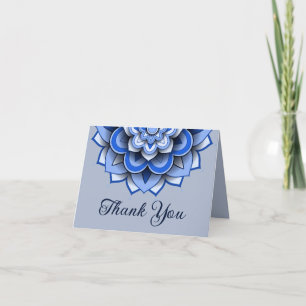 Modern Blue Paper cut Mandala Thank You