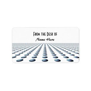 Modern Blue Pattern Ball Design Label