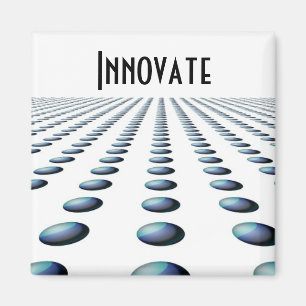 Modern Blue Patterned Design - Innovate Magnet