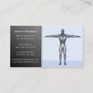 Modern Blue Personal Trainer Business Card