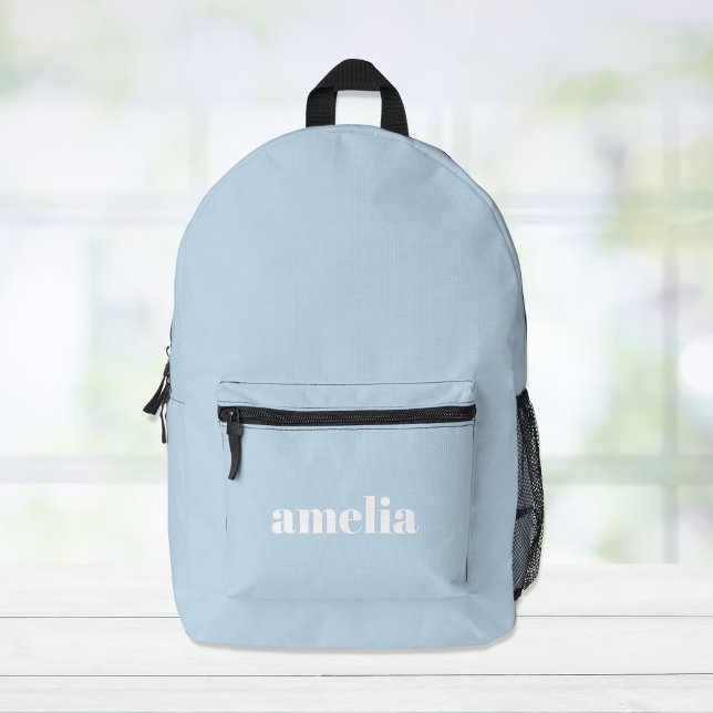 Modern Blue Personalised Printed Backpack (Creator Uploaded)