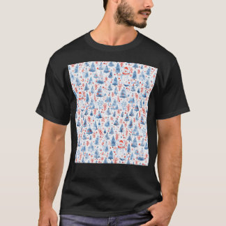 Modern Blue Pines T-Shirt