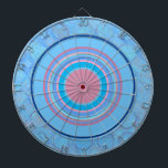Modern Blue Pink Abstract Artsy Circles Bullseye Dartboard<br><div class="desc">Modern Blue Pink Abstract Artsy Circles Bullseye Dart Board is a fun Dart Board to use with family and friends. There are colours of trendy blue and pink.</div>