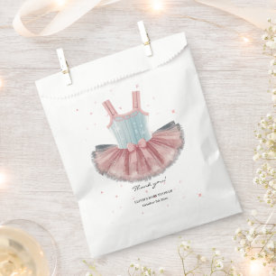 Modern Blue & Pink Tutu Glitter Baby Shower Favour Bags