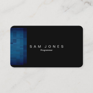 Modern Blue Pixel Business Card