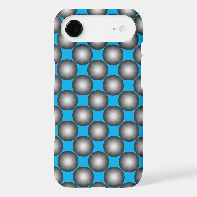 Modern Blue Polka Dot Pattern (Back)