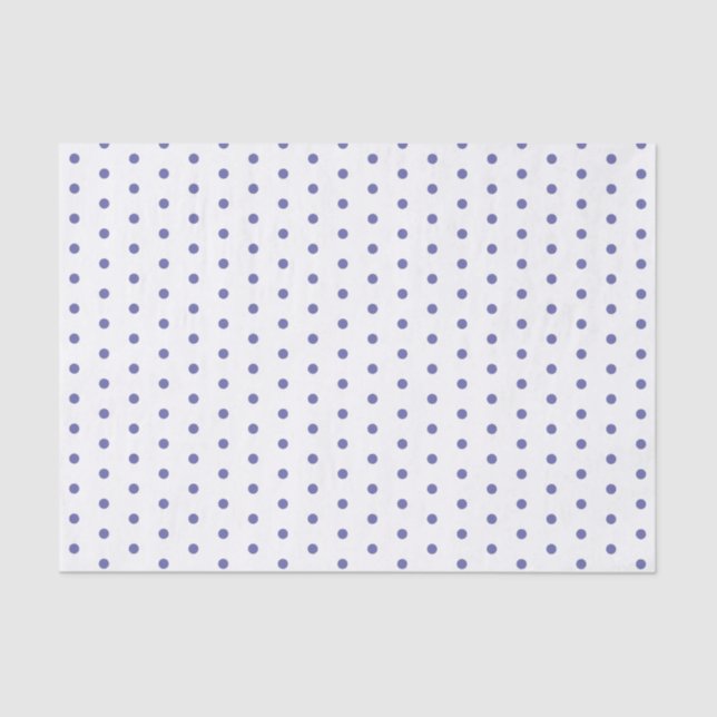 Modern Blue Polka Dot White Colour Gift Tissue Pap Paper (Front)