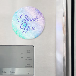 Modern Blue Purple Glitter Ombre Glam Design Magnet