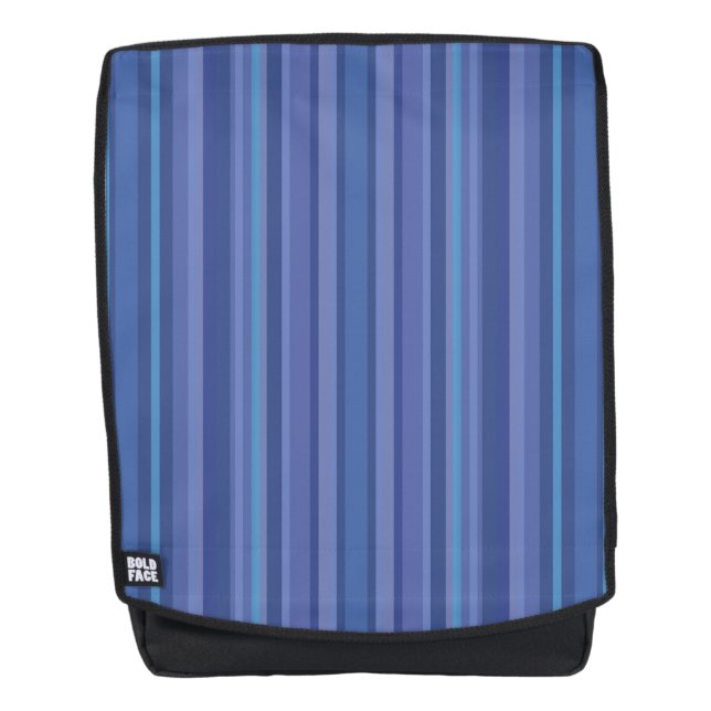 Modern Blue Purple Stripe Backpack (Front)