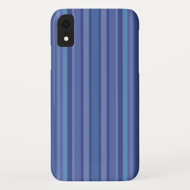 Modern Blue Purple Stripe Case-Mate iPhone Case (Back)