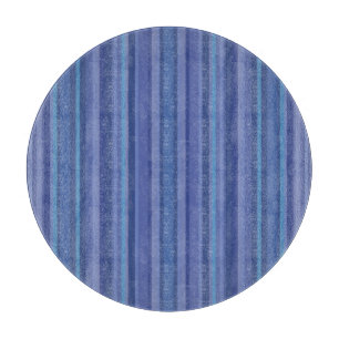 Modern Blue Purple Stripe Cutting Board