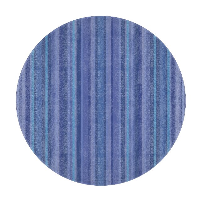 Modern Blue Purple Stripe Cutting Board (Front)