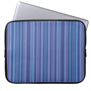 Modern Blue Purple Stripe Laptop Sleeve