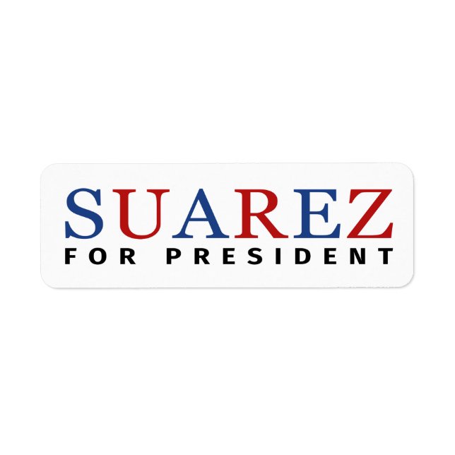 Modern Blue Red Francis Suarez for President (Front)