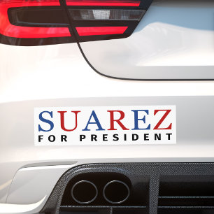 Modern Blue Red Francis Suarez for President Bumper Sticker