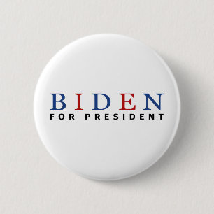 Modern Blue Red Joe Biden for President 6 Cm Round Badge