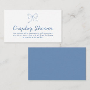 Modern Blue Ribbon Display Shower Enclosure Card