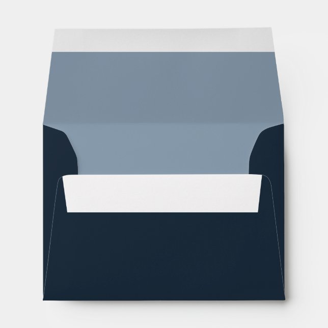 Modern Blue RSVP  Envelope (Back (Bottom))