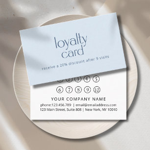 Modern Blue Salon 10 Loyalty Card