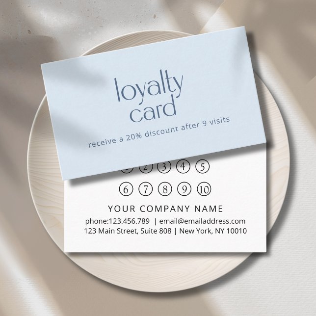 Modern Blue Salon 10 Loyalty Card (Modern Blue Salon 10 Loyalty Card)