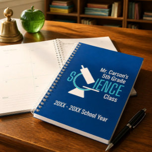 Modern Blue Science Teacher Planner Lesson Book