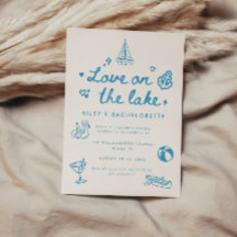 Modern Blue Script "Love on the Lake" Bachelorette