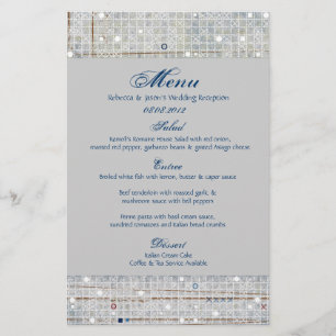 modern blue silver winter wedding