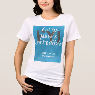 Modern Blue Sky Incredible 40th Birthday Party  Tri-Blend Shirt