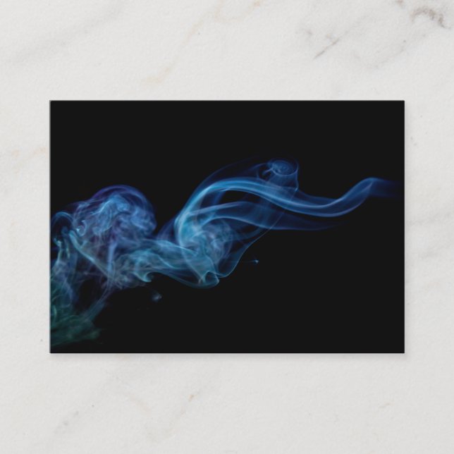 Modern Blue Smoke Business Card (Front)