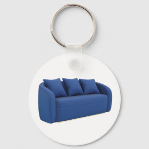 Modern blue sofa key ring