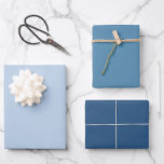 Modern Blue Solid Colour Wrapping Paper Sheets<br><div class="desc">A beautiful colour trio of ocean,  cyan azure and metallic blue wrapping paper sheets. A compliment to your gifts for any special occasion,  event or holiday season.</div>