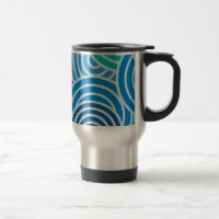 Modern Blue Spiral Pattern