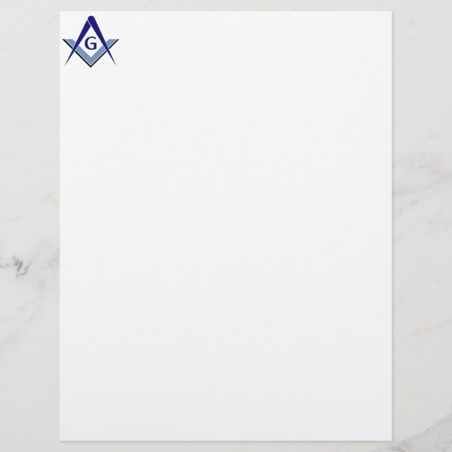 Modern Blue Square & Compasses (Front)
