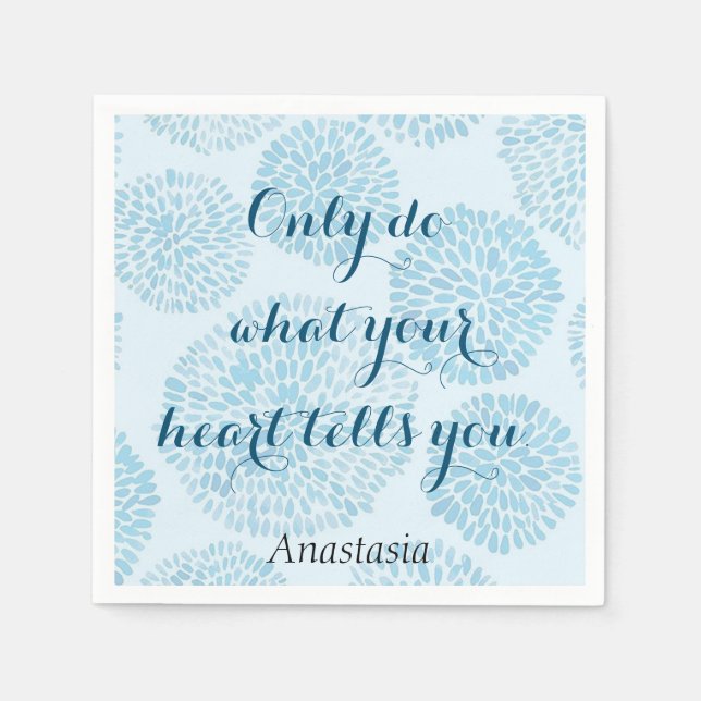 Modern Blue Stain Napkin (Front)