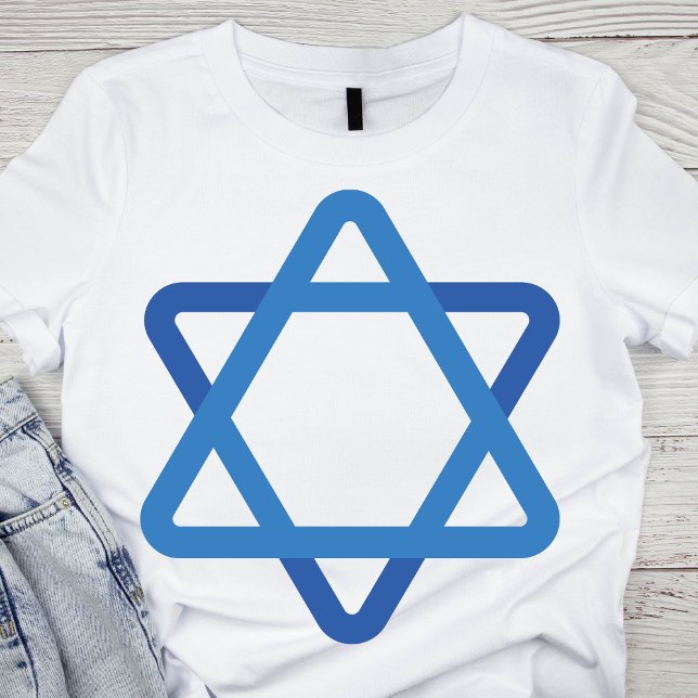 Modern Blue Star of David T-Shirt (Creator Uploaded)