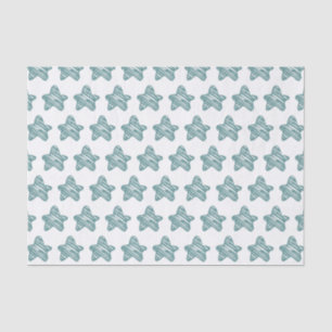 Modern Blue Star Sketch Pattern Tissue Paper