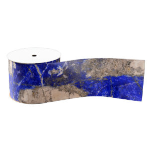 Modern Blue Stone Grosgrain Ribbon