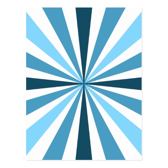 Modern Blue Stripes Postcard