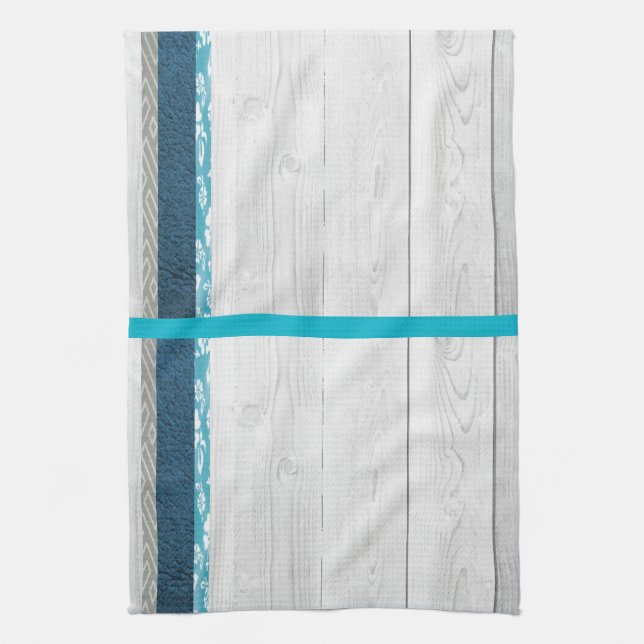 Modern Blue Tea Towel (Vertical)