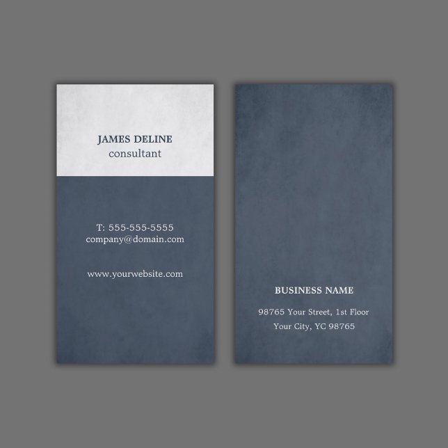 Modern Blue Textured Consultant Business Card (Creator Uploaded)