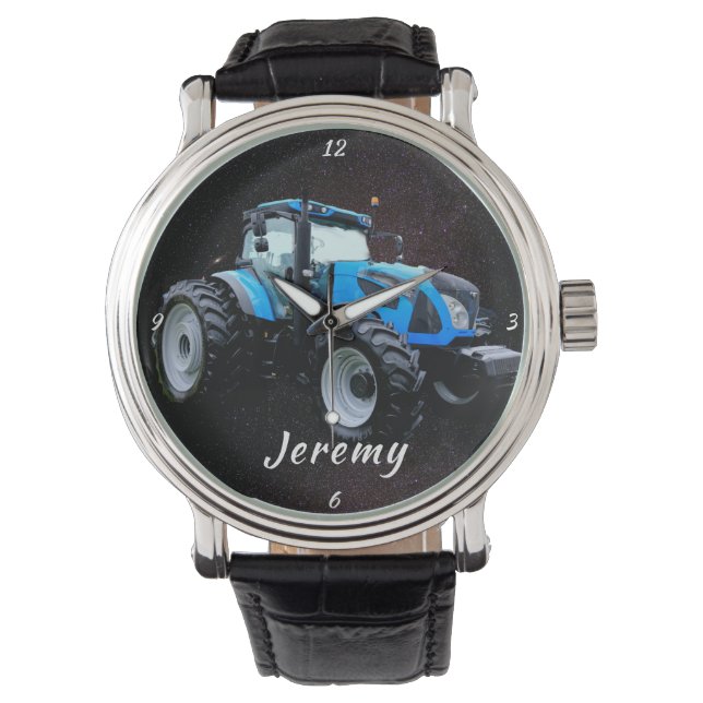 Modern Blue Tractor   Watch (Front)