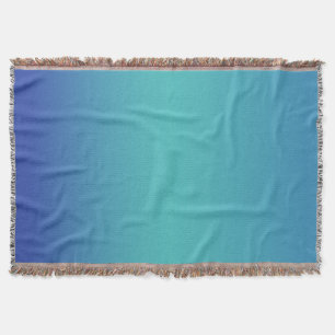 Modern Blue Turquoise Ombre Gradient Throw Blanket