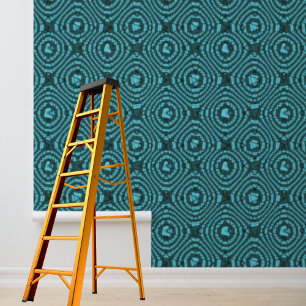 Modern Blue Weave Diamond Pattern Peel Stick Wallpaper