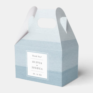 Modern Blue Wedding Favour Box