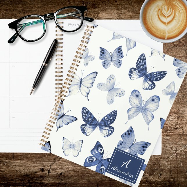 Modern Blue & White Butterfly  Planner (Creator Uploaded)